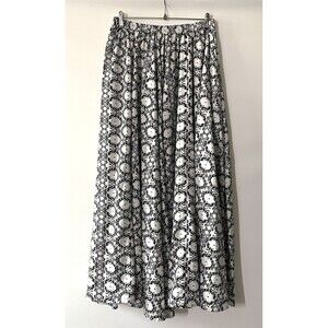 Magic Maxi 360 Degree Skirt Geometric Black White Woven Women's Size M -C
